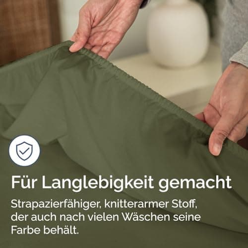 Spannbettlaken 180x200 cm – Extra tiefes Spannbetttuch bis 40 cm (16") – Weiche gebürstete Mikrofaser, knitterfrei & sch