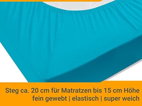 Jersey-Spannbetttuch – 100% Baumwolle, 180–200 x 200 cm