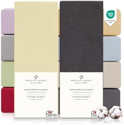 Spannbettlaken 90x200 – Jersey 100% gekämmte Baumwolle, passend für Matratzen bis 30 cm
