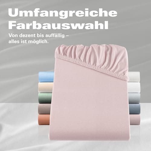 BaSaTex Bio-Jersey Spannbettlaken 120x200 cm – 100% Bio-Baumwolle, GOTS-zertifiziert – Taupe