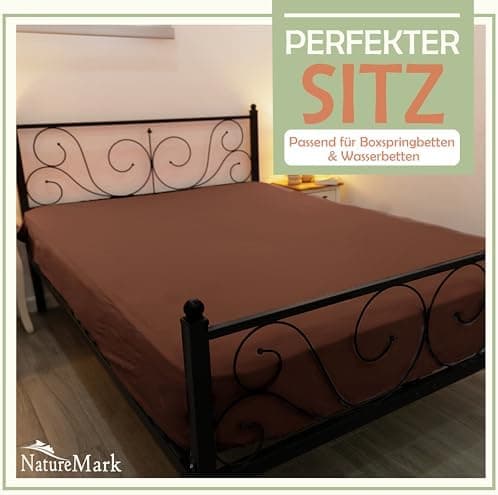 NatureMark Mikrofaser-Spannbettlaken 90x200–100x200 cm, türkis