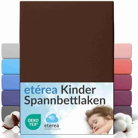 etérea Jersey-Spannbettlaken 80x200 cm Weiß – 100% Baumwolle, OEKO-TEX MADE IN GREEN & STANDARD 100