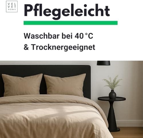 Bettwäsche 155x220 Baumwolle Jeans Blau – 2-teilig mit Reißverschluss, Bettbezug 155x220 + Kissenbezug 80x80