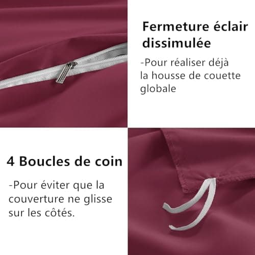 WAVVE Bettwäsche 135x200 – 4‑teiliges Mikrofaser‑Set Anthrazit (inkl. 2×80×80 cm Kissenbezüge) mit Reißverschluss, OEKO‑