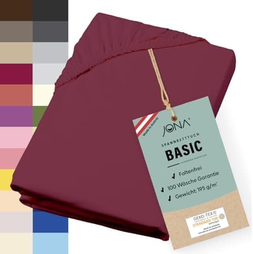 Spannbettlaken 180–200 × 200–220 cm – Baumwoll‑Jersey 190 g/m², faltenfrei