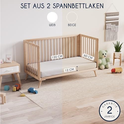 Dreamzie Spannbettlaken 90x190/200 cm – 100% Jersey‑Baumwolle, OEKO‑TEX STANDARD 100