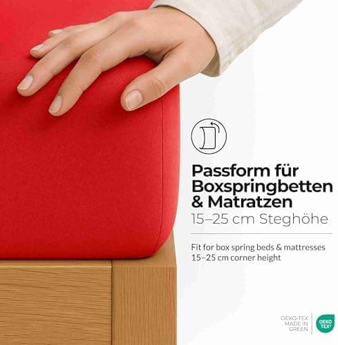 etérea Jersey-Spannbettlaken 80x200 cm Weiß – 100% Baumwolle, OEKO-TEX MADE IN GREEN & STANDARD 100