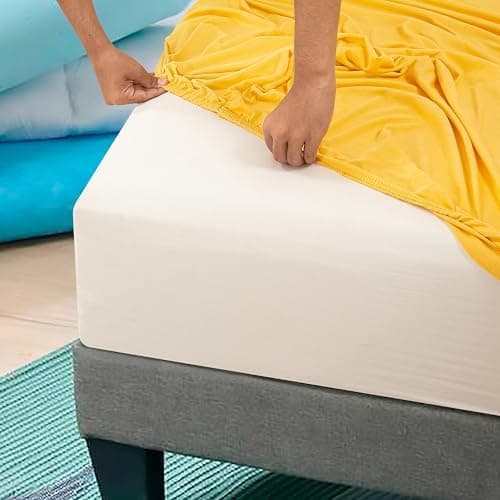 Jersey-Spannbettlaken 100% Baumwolle – 100% gekämmte Baumwolle, 90 x 200 cm (Steghöhe 27 cm)