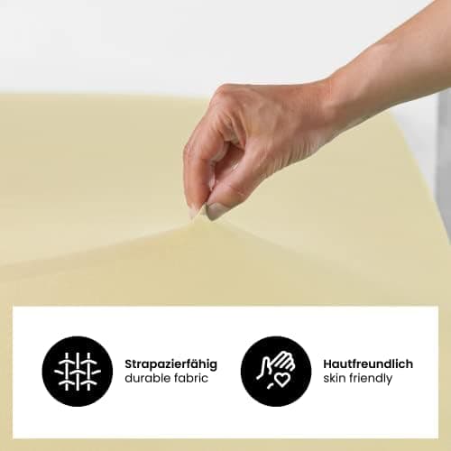 Jersey-Spannbettlaken 100% Baumwolle 180×200–200×200 cm