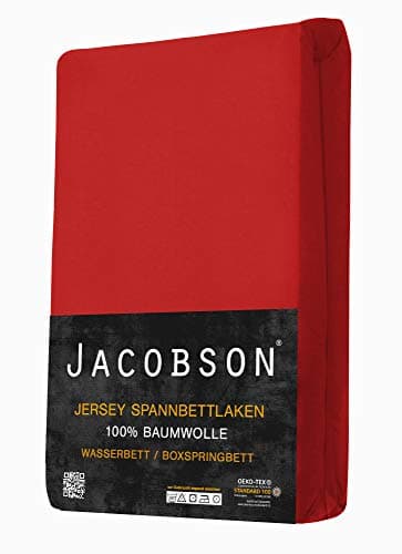 Jacobson Spannbettlaken für Wasserbett & Boxspringbett – 180 × 200 bis 200 × 220 cm