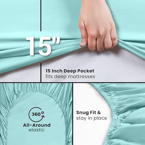 Utopia Bedding 2er-Set Spannbettlaken 140 x 200 cm – OEKO-TEX MADE IN GREEN zertifiziert – 35 cm Tiefe Tasche