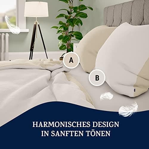 sleepwise Bettwäsche 135x200 Mikrofaser – ÖKO‑TEX zertifiziert, bügelfrei & knitterfrei, 2‑tlg. (inkl. 80x80 cm Kissenbe