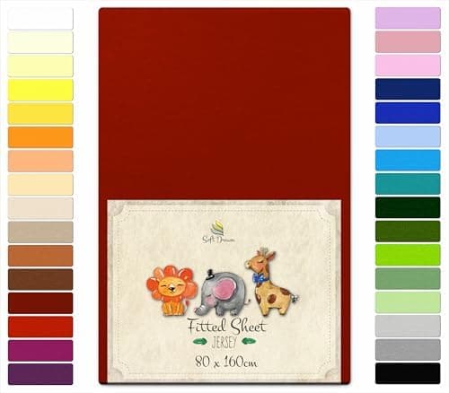 Soft Dream Spannbettlaken 90x200 cm Dunkelgrau – 100% gekämmte Baumwolle Jersey – für Kinder- & Juniorbett