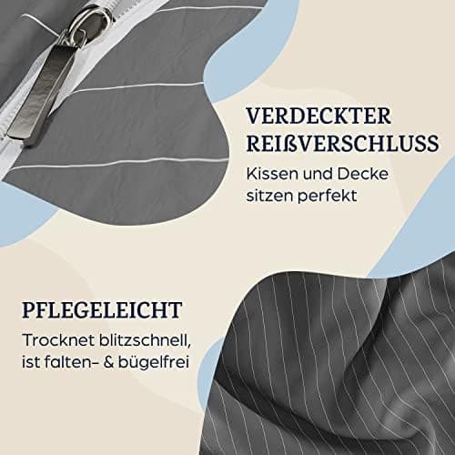 sleepwise Bettwäsche 135x200 Mikrofaser – ÖKO‑TEX zertifiziert, bügelfrei & knitterfrei, 2‑tlg. (inkl. 80x80 cm Kissenbe