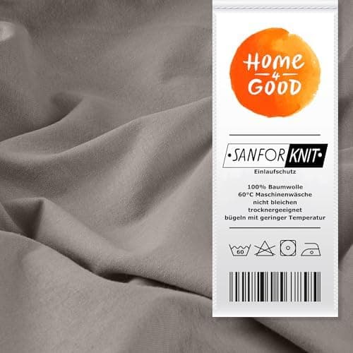 home4good Spannbettlaken 120x200 cm – Jersey 100% Baumwolle (OEKO-TEX STANDARD 100) – für Matratzenhöhe 15–25 cm, Weiß