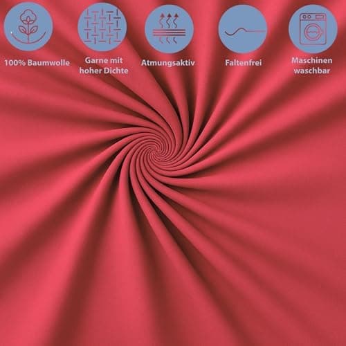 Spannbettlaken 120x200 cm – Jersey 100% Baumwolle – für Matratzen bis 25 cm Höhe