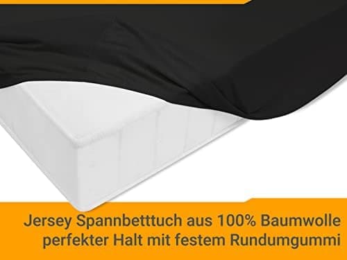Jersey-Spannbetttuch – 100% Baumwolle, 180–200 x 200 cm