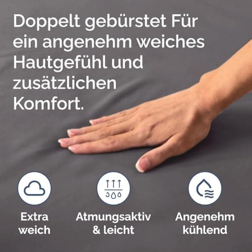 Spannbettlaken 180x200 cm – Extra tiefes Spannbetttuch bis 40 cm (16") – Weiche gebürstete Mikrofaser, knitterfrei & sch
