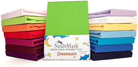 NatureMark Jersey-Spannbettlaken – 100% Baumwolle, 120 x 200 cm (Schoko Braun)