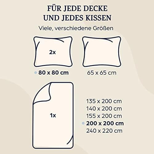 sleepwise Bettwäsche 135x200 Mikrofaser – ÖKO‑TEX zertifiziert, bügelfrei & knitterfrei, 2‑tlg. (inkl. 80x80 cm Kissenbe