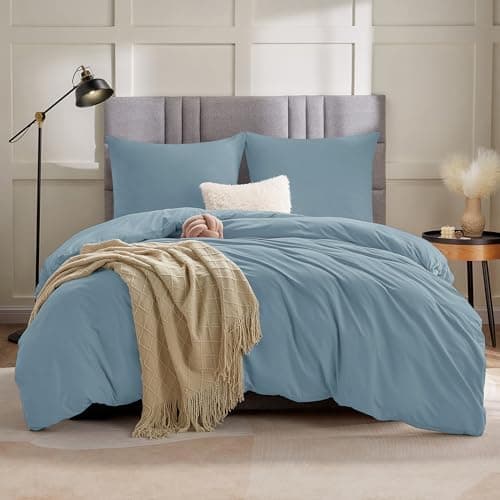 WAVVE Bettwäsche 135x200 – 4‑teiliges Mikrofaser‑Set Anthrazit (inkl. 2×80×80 cm Kissenbezüge) mit Reißverschluss, OEKO‑