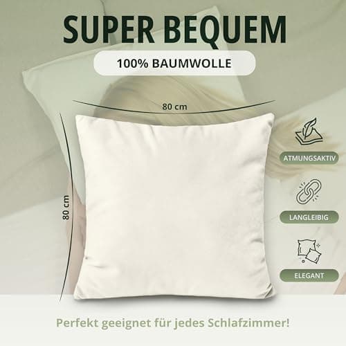 NatureMark Jersey Kissenbezüge – weich & atmungsaktiv, hautfreundlich – 40x40 cm, Anthrazit