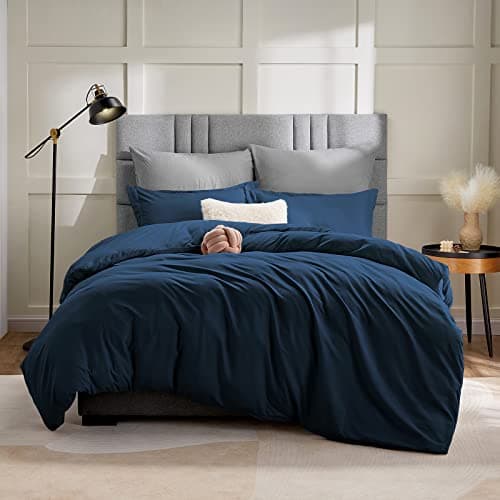 WAVVE Bettwäsche 135x200 – 4‑teiliges Mikrofaser‑Set Anthrazit (inkl. 2×80×80 cm Kissenbezüge) mit Reißverschluss, OEKO‑