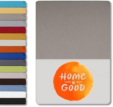 home4good Spannbettlaken 120x200 cm – Jersey 100% Baumwolle (OEKO-TEX STANDARD 100) – für Matratzenhöhe 15–25 cm, Weiß