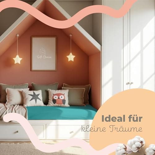 Soft Dream Spannbettlaken 90x200 cm Dunkelgrau – 100% gekämmte Baumwolle Jersey – für Kinder- & Juniorbett