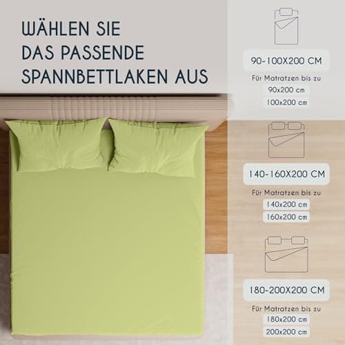 Dreamzie Topper-Spannbettlaken 180×200–200×200 cm – Jersey-Baumwolle 150 g/m², OEKO‑TEX STANDARD 100, extra niedrige Sei