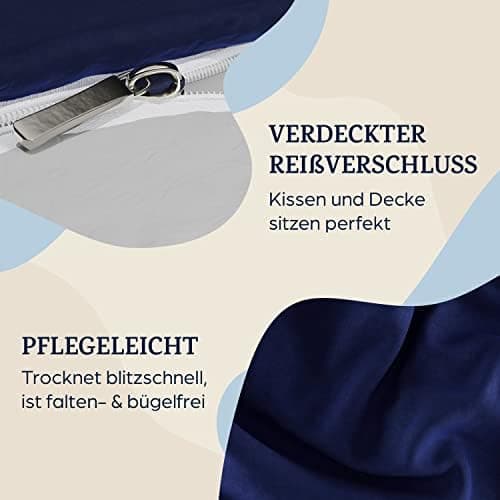 sleepwise Bettwäsche 135x200 Mikrofaser – ÖKO‑TEX zertifiziert, bügelfrei & knitterfrei, 2‑tlg. (inkl. 80x80 cm Kissenbe