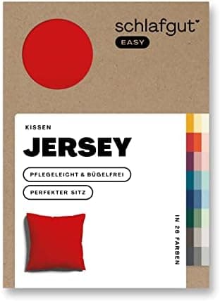 Schlafgut Easy Jersey Kissenbezug 40 x 40 cm – 100% Baumwolle, superweich & atmungsaktiv, Green Mid
