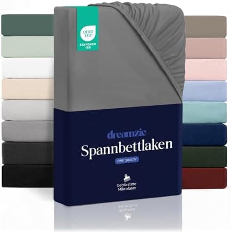 Dreamzie Spannbettlaken 120x200 cm – 100% Mikrofaser, Hoher Steg bis 35 cm