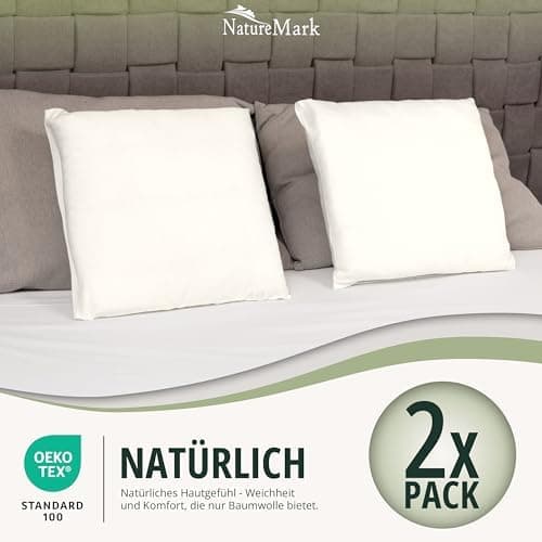 NatureMark Jersey Kissenbezüge – weich & atmungsaktiv, hautfreundlich – 40x40 cm, Anthrazit