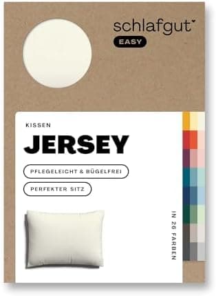 Schlafgut Easy Jersey Kissenbezug 40 x 40 cm – 100% Baumwolle, superweich & atmungsaktiv, Green Mid