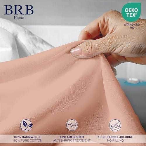 Spannbettlaken 90×200 cm – 100% Baumwolle (Oeko‑TEX) – für dicke Matratzen bis 27 cm
