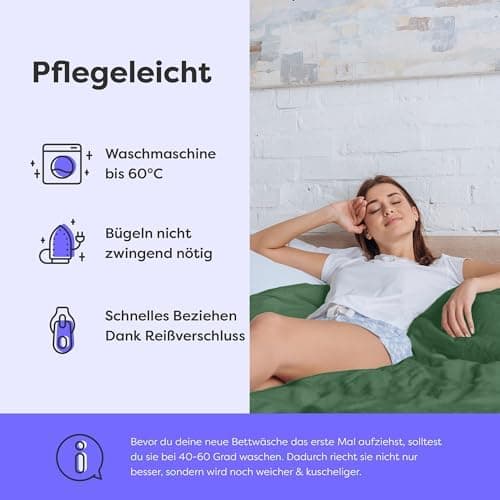 Bettwäsche 135×200 cm – Anthrazit, kuschelig weich & bügelfrei – ÖKO‑TEX MADE IN GREEN | 1x Bettbezug 135×200 + 1x Kisse