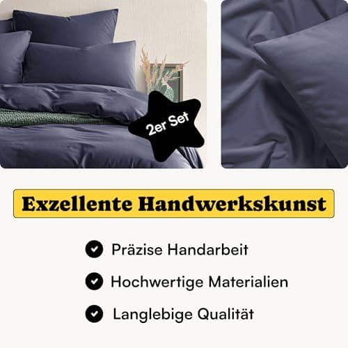 Perkal Kissenbezug Set 40x80 cm (2er) – 100% Bio-Baumwolle
