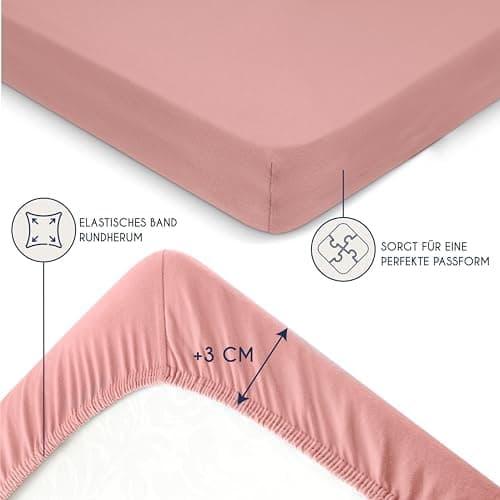 Dreamzie Spannbettlaken 90x190/200 cm – 100% Jersey‑Baumwolle, OEKO‑TEX STANDARD 100