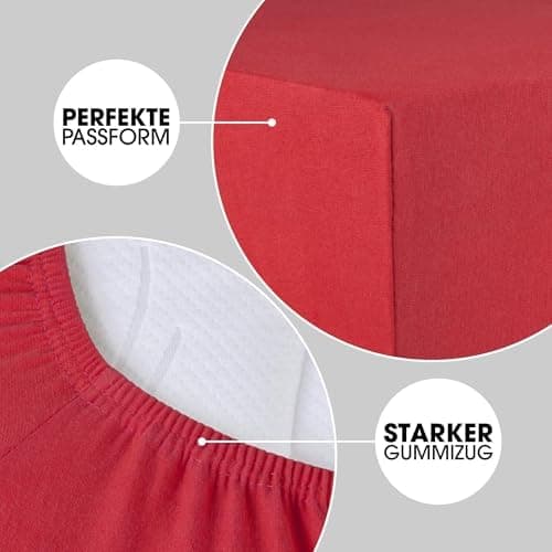 CelinaTex Jersey-Spannbettlaken 90x200–100x200 cm bis 26 cm Matratzenhöhe | 100% gekämmte Baumwolle | OEKO‑TEX STANDARD