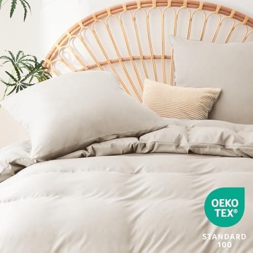 WAVVE Bettwäsche 135x200 – 4‑teiliges Mikrofaser‑Set Anthrazit (inkl. 2×80×80 cm Kissenbezüge) mit Reißverschluss, OEKO‑