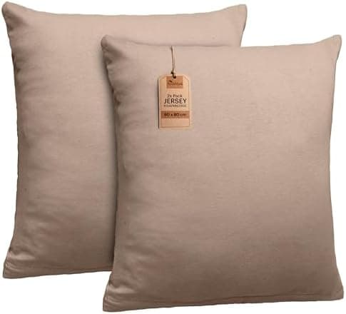 NatureMark Jersey Kissenbezüge – weich & atmungsaktiv, hautfreundlich – 40x40 cm, Anthrazit