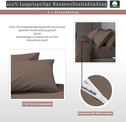 Pizuna Kissenbezüge 2er-Pack 40 x 80 cm Dunkelblau – 100% Langstapel-Baumwolle, 400 Fadenzahl