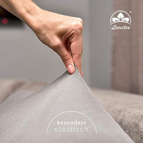 leevitex® Spannbettlaken 180x200–200x200 cm | 100% Jersey-Baumwolle | für Matratzen bis 25 cm