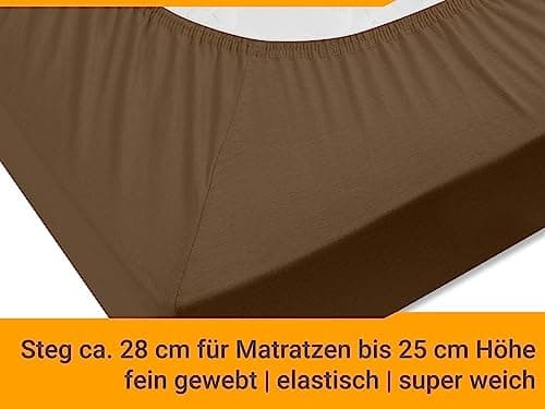 Jersey-Spannbetttuch – 100% Baumwolle, 180–200 x 200 cm
