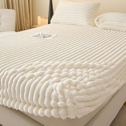 Premium Plüsch-Spannbettlaken 120x200 cm (für Matratzhöhe 5–28 cm) – weich & hautfreundlich, inkl. Kissenbezug-Paar