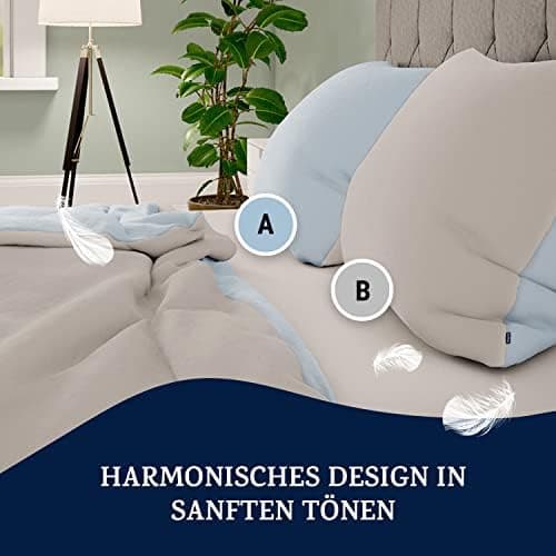 sleepwise Bettwäsche 135x200 Mikrofaser – ÖKO‑TEX zertifiziert, bügelfrei & knitterfrei, 2‑tlg. (inkl. 80x80 cm Kissenbe