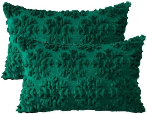 Artscope 2er-Set Kissenbezüge (40x40 cm) – weicher Kurzplüsch Wollsamt, Schneeflocke Creme Beige