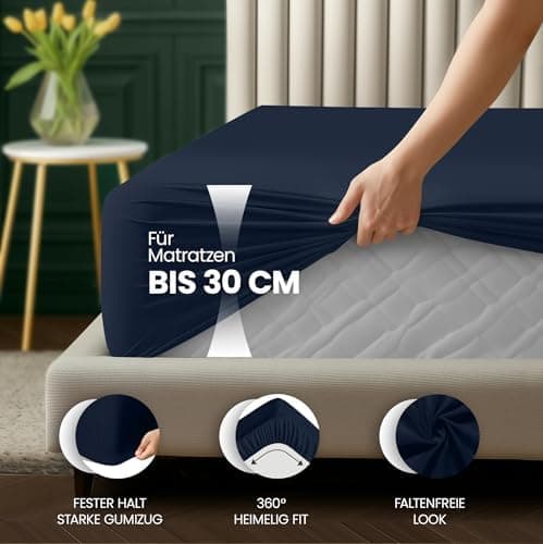 Utopia Bedding Spannbettlaken 120 x 200 cm für Matratzen bis 30 cm – gebürstete Mikrofaser, OEKO‑TEX® STANDARD 100