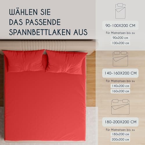 Dreamzie Topper-Spannbettlaken 180×200–200×200 cm – Jersey-Baumwolle 150 g/m², OEKO‑TEX STANDARD 100, extra niedrige Sei